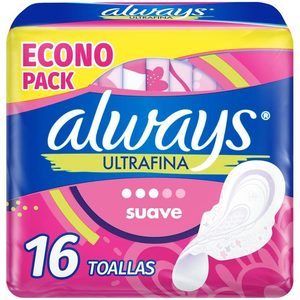 Always Ultrafina Suave 16 Unidades