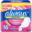 Always Ultrafina Suave 16 Unidades