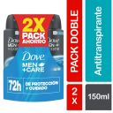 Dove Men+Care Invisible Dry Aerosol 89g Pack 2 Unidades