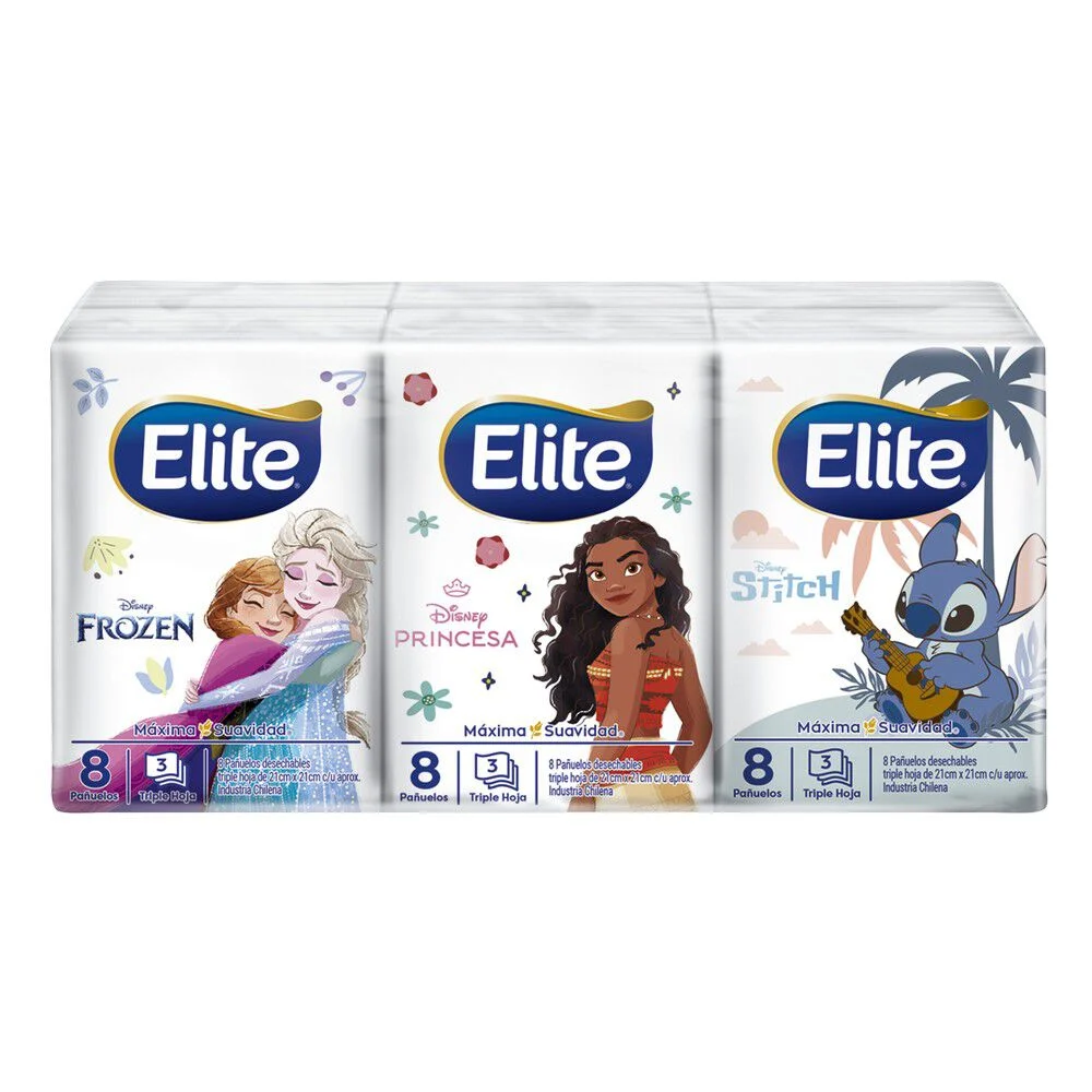 Elite Pañuelos Diseño Disney Pack 6 x 8 Unidades