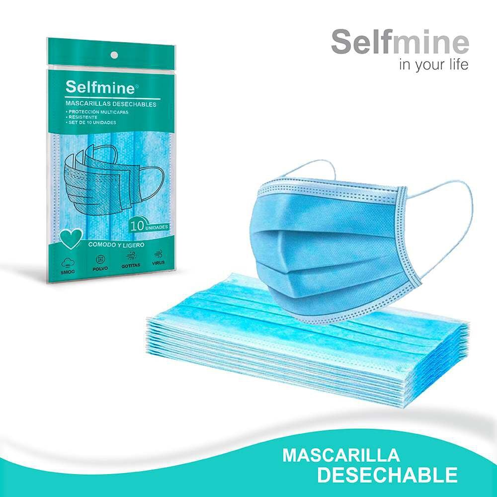 Selfmine Mascarillas Desechables 10 Unidades
