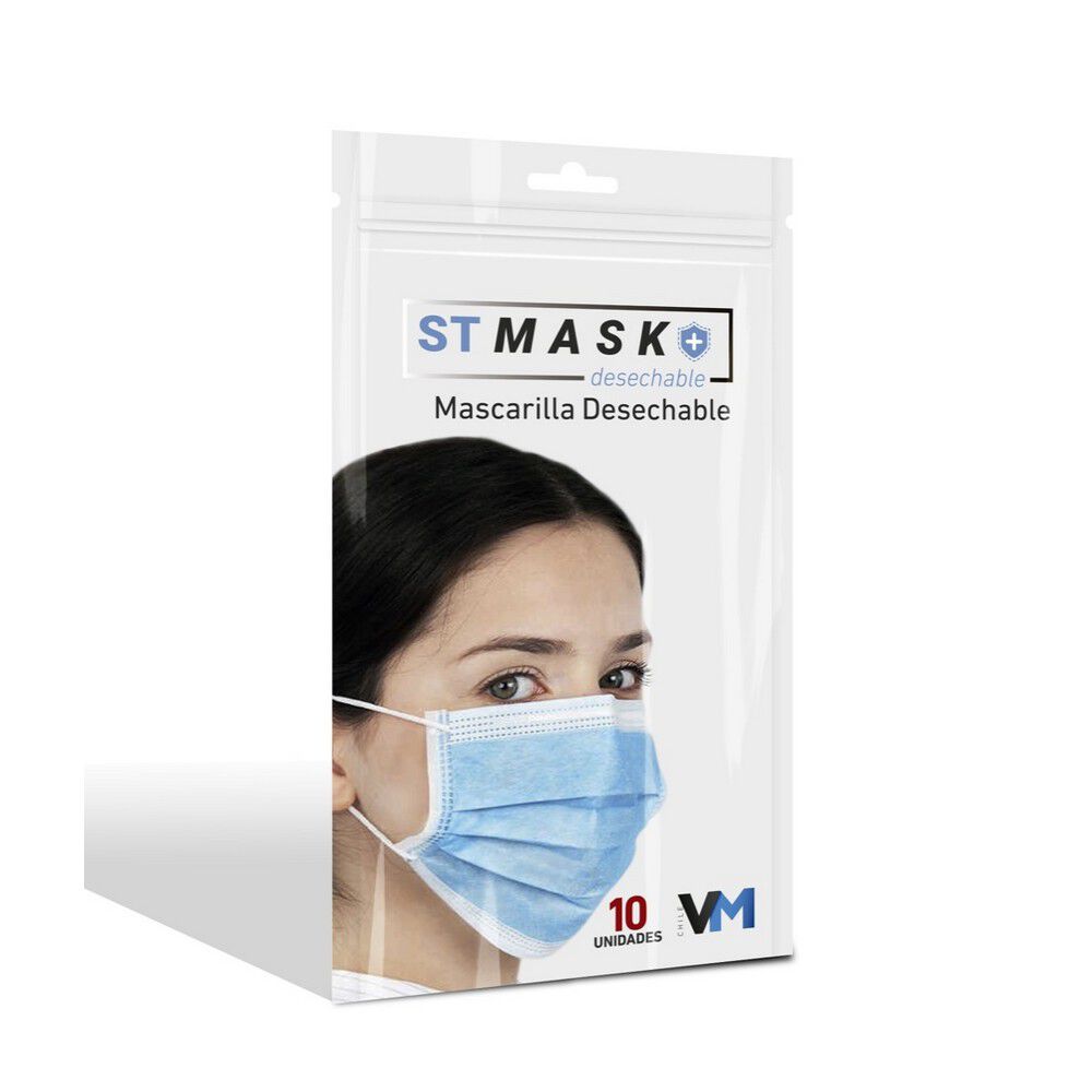 St Mask Mascarilla Desechable Adulto 10 Unidades