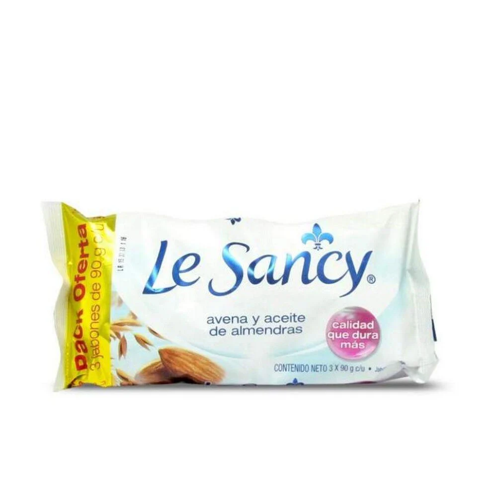 Le Sancy Jabón Avena y Aceite de Almendras 3x90 g