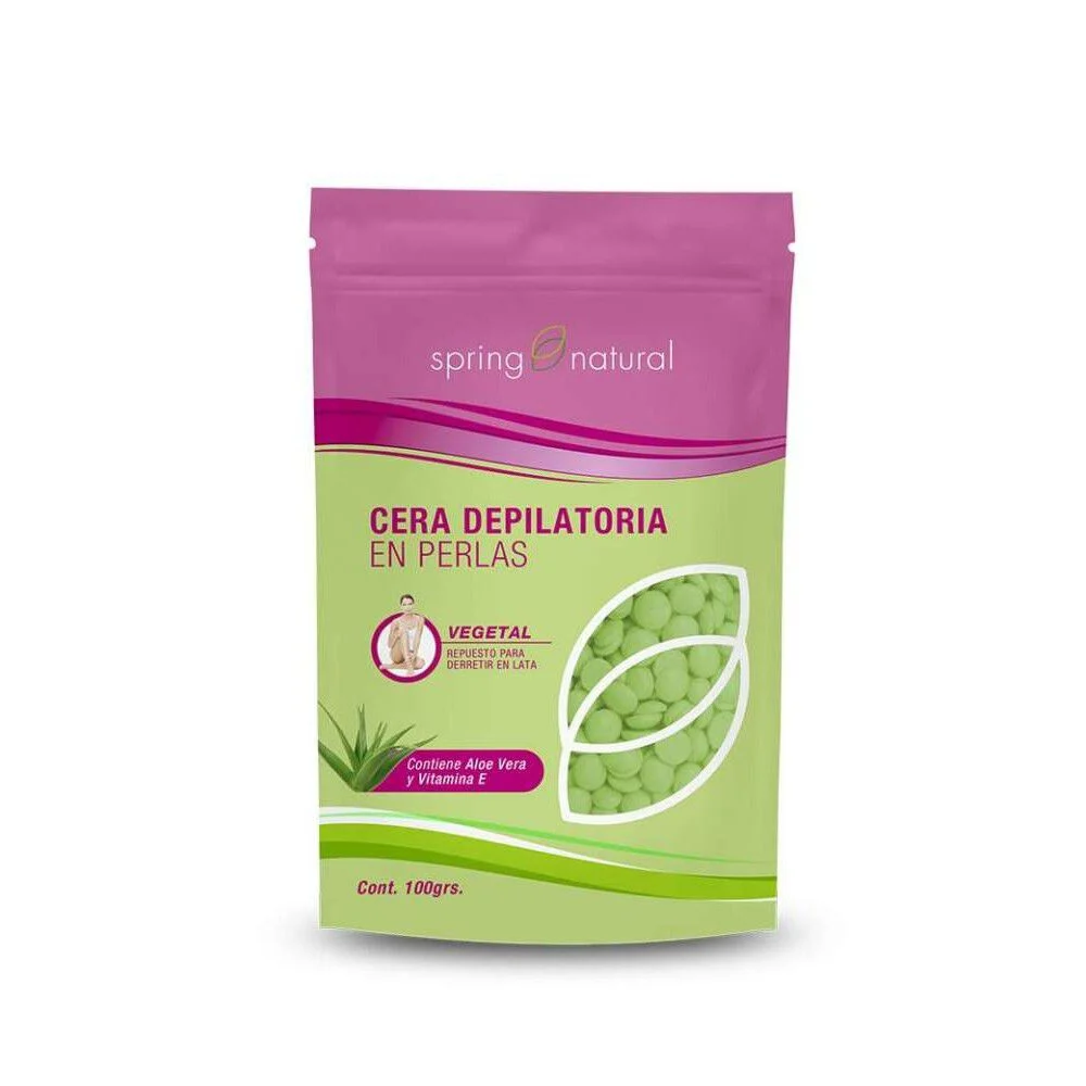 Spring Natural Cera Depilatoria en Perlas Vegetal Repuesto 100 g