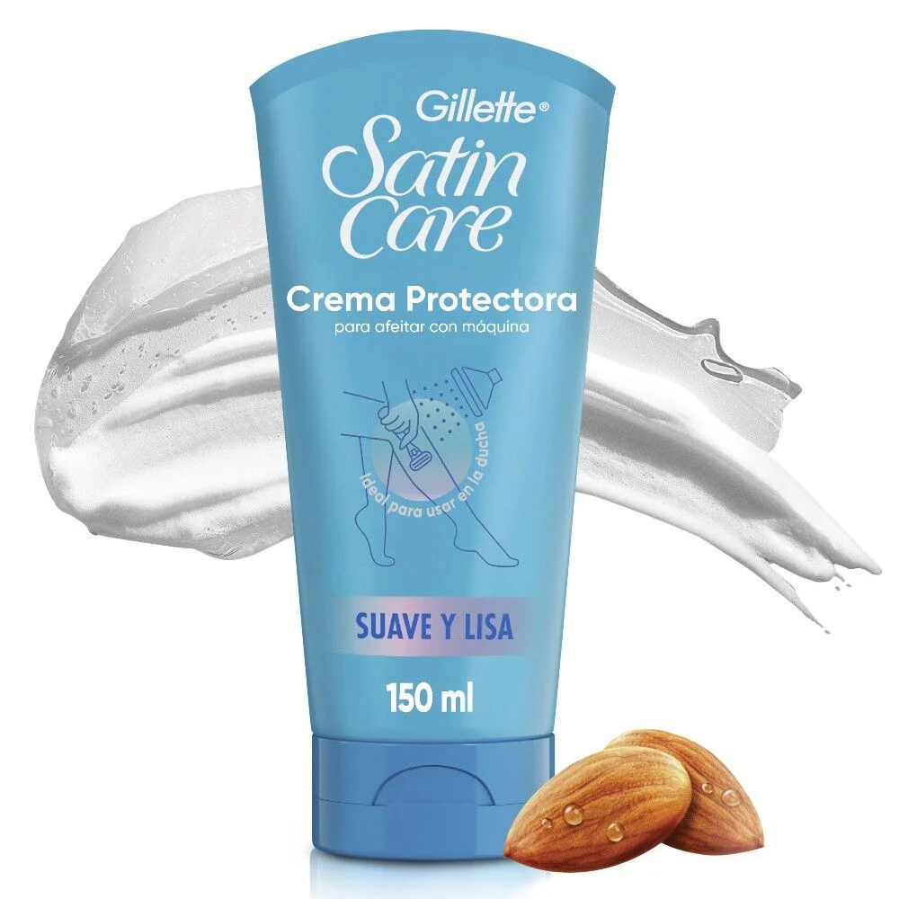 Gillette Satin Care Crema de Afeitar Aceite de Almendra 150 ml