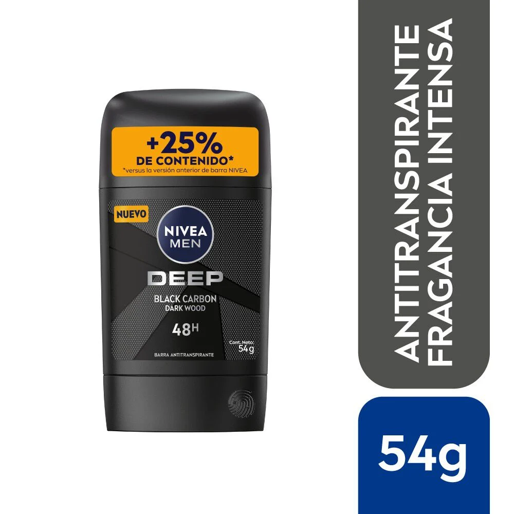 NIVEA MEN DEEP Black Carbon Barra Antitranspirante 54 g