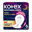 Toallas Nocturnas Kotex Extra Protección 6 Un