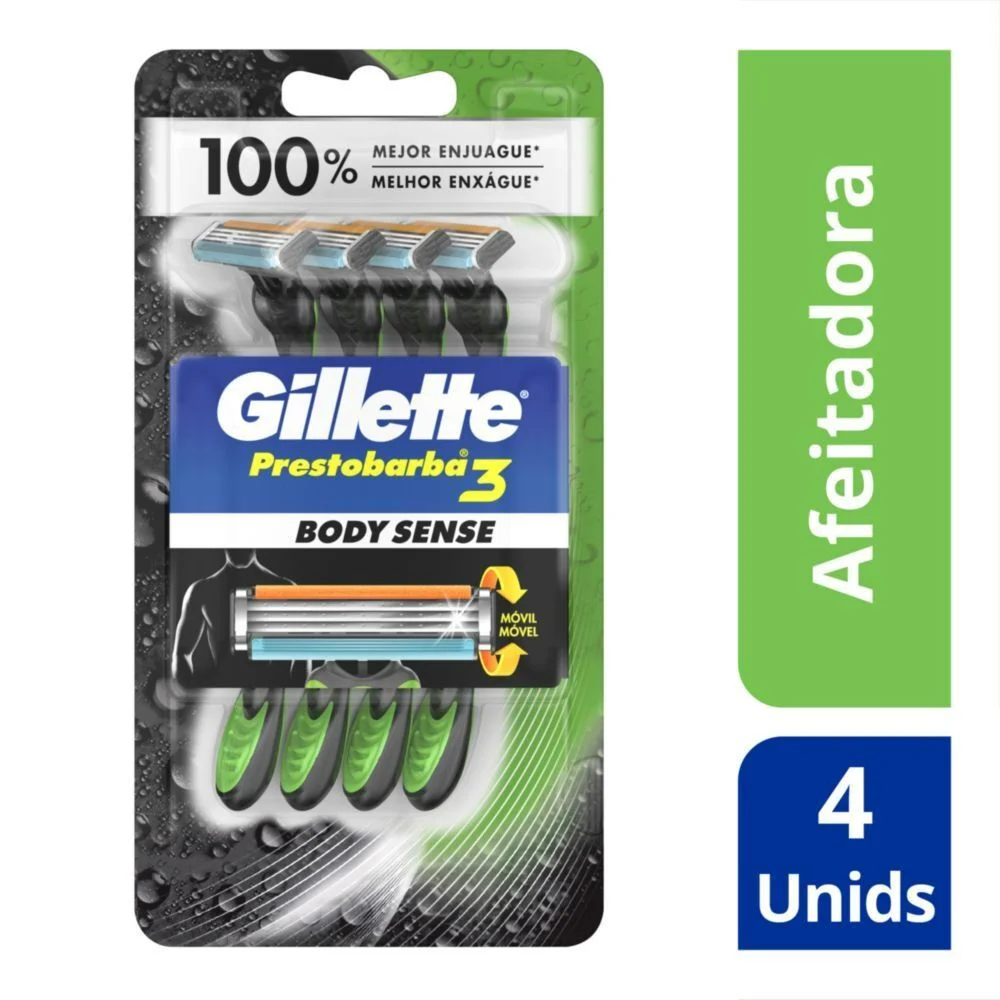 Gillette Prestobarba3 Body Sense 4 Unidades