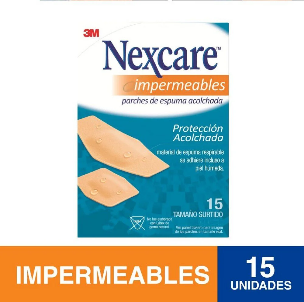 Nexcare Impermeables Acolchados 15 Un - Tamaños Surtidos