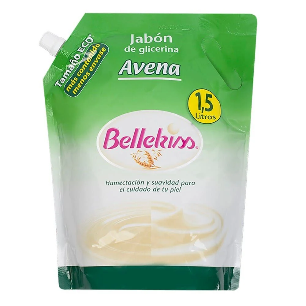 Bellekiss Jabón de Glicerina Líquido Avena 1.5 L