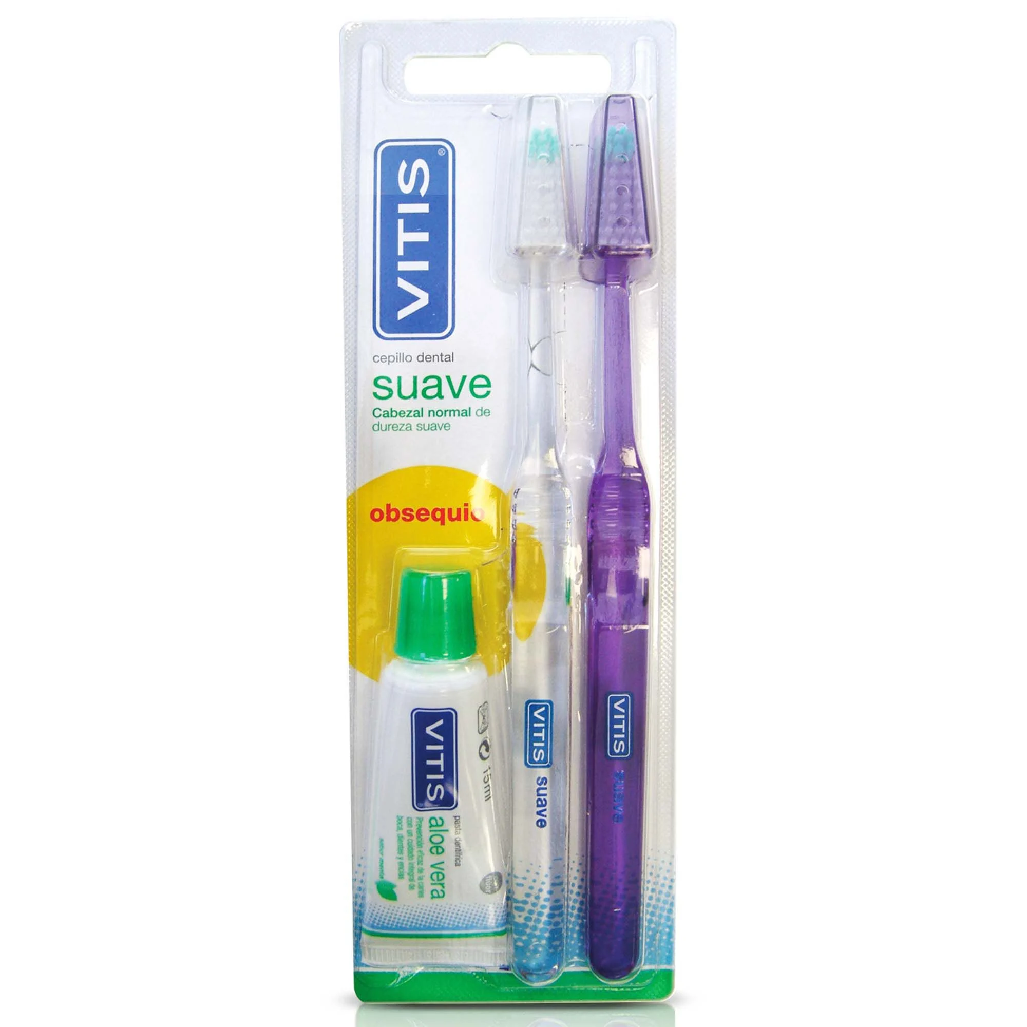 Vitis Cepillo Dental Suave Duplo + Mini Pasta 15 ml