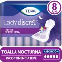 Toalla para Incontinencia Urinaria Nocturna Súper Absorbente largo 8 unidades