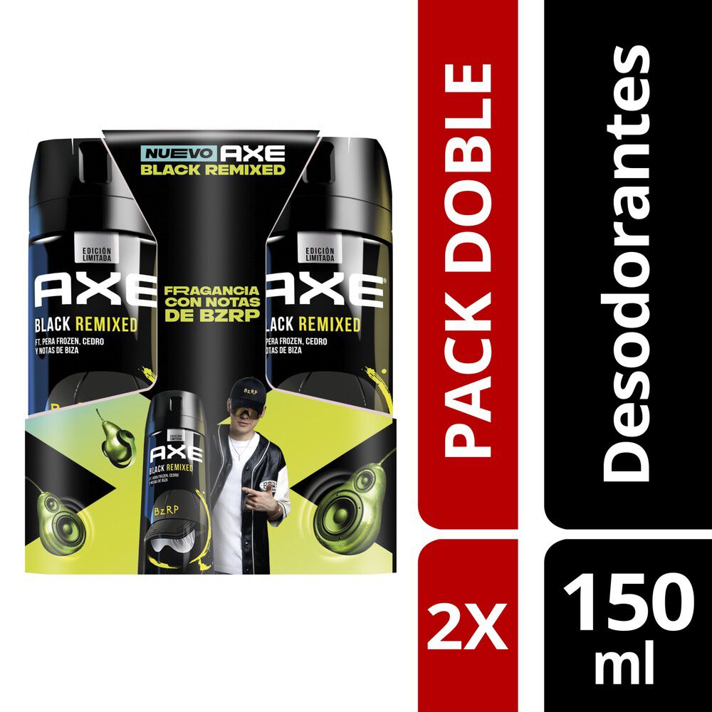 AXE Black Remixed Pack Doble 2x150 ml - Desodorante