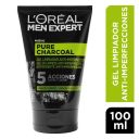 L'Oréal Men Expert Pure Charcoal Gel Limpiador Anti-Imperfecciones 100 ml
