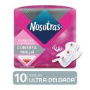Nosotras Toalla Ultra Invisible Tela Malla 10 Unidades