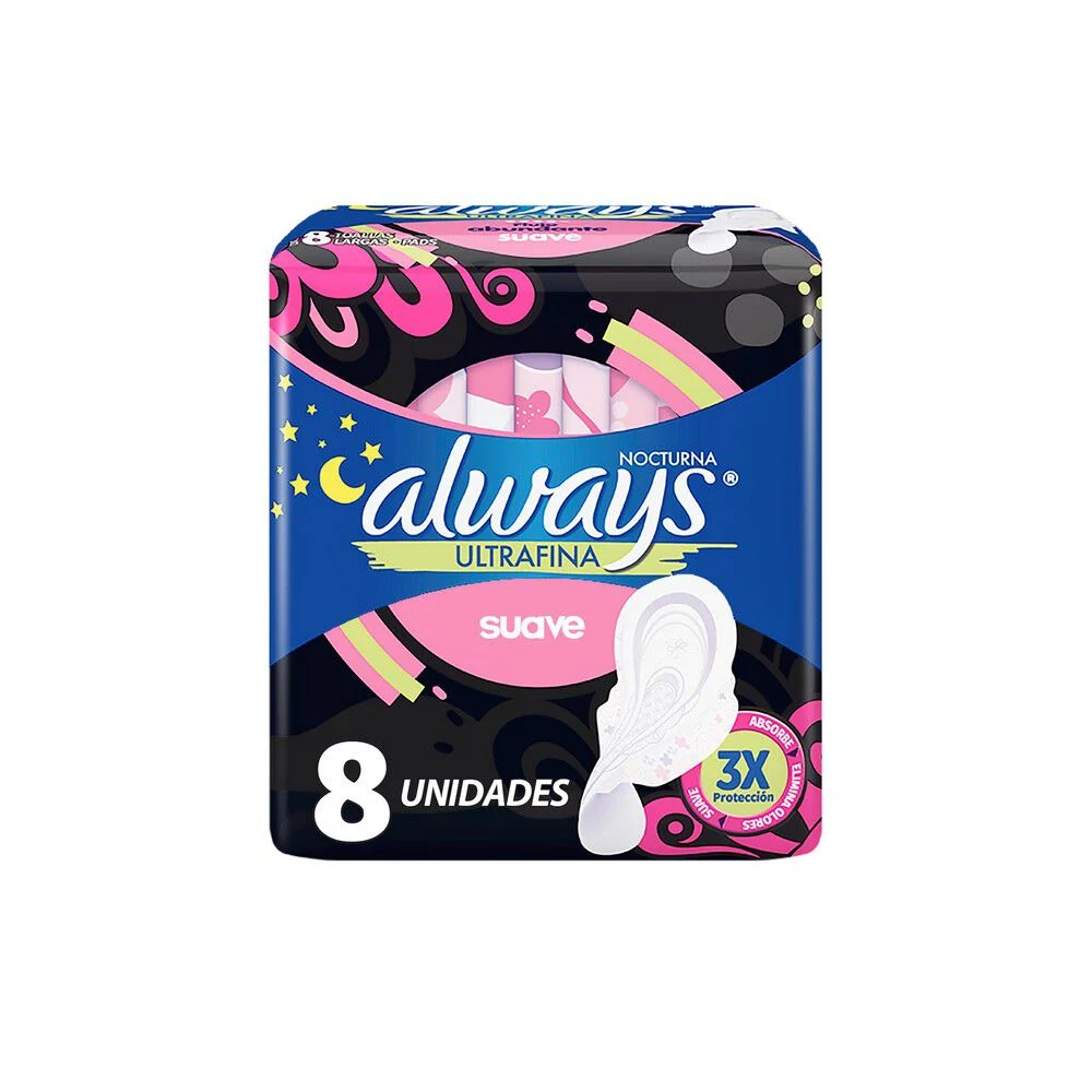 Always Ultrafina Nocturna Suave 8 Unidades