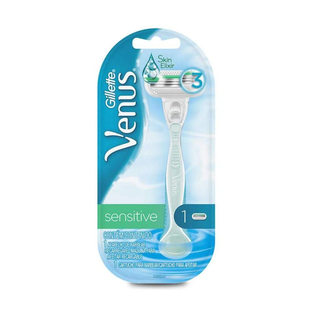 Gillette Venus Sensitive Máquina de Afeitar Recargable 1 un