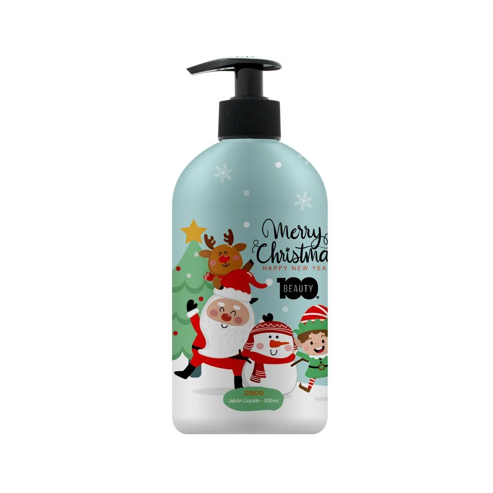 100 Beauty Jabón Líquido Navidad Coco 500 ml