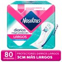 Nosotras Protectores Diarios Largos Tela Extra Suave 80 un