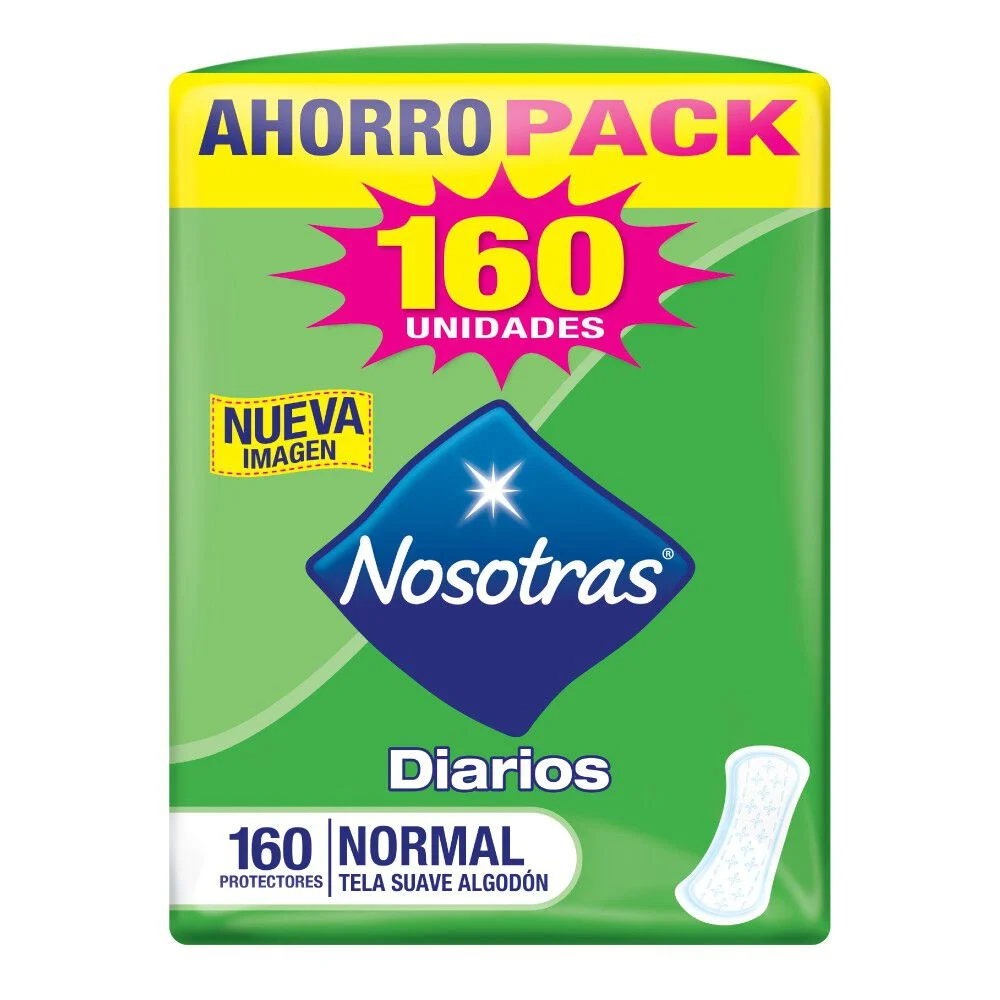 Nosotras Protectores Diarios Normal Tela Suave 160 Un