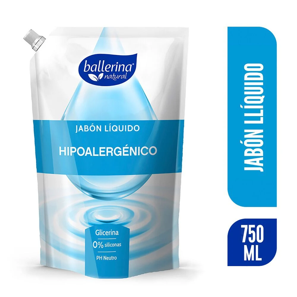 Ballerina Natural Jabón Líquido Hipoalergénico 750 ml