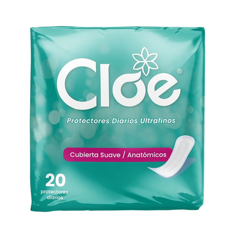 Cloe Protectores Diarios Ultrafinos Anatómicos Cubierta Suave x 20 uds