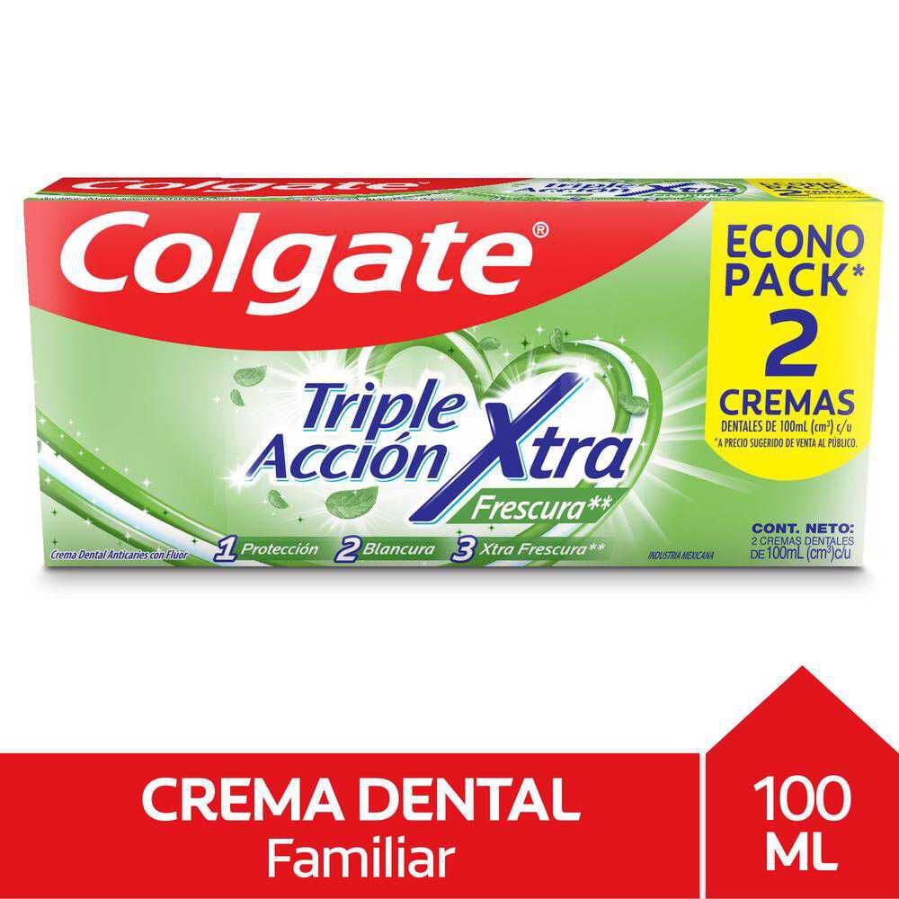 Colgate Triple Acción Xtra Frescura Pasta Dental 2 x 100 ml