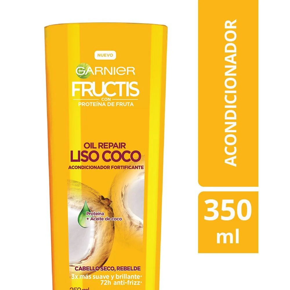 Garnier Fructis Acondicionador Liso Coco 350 ml