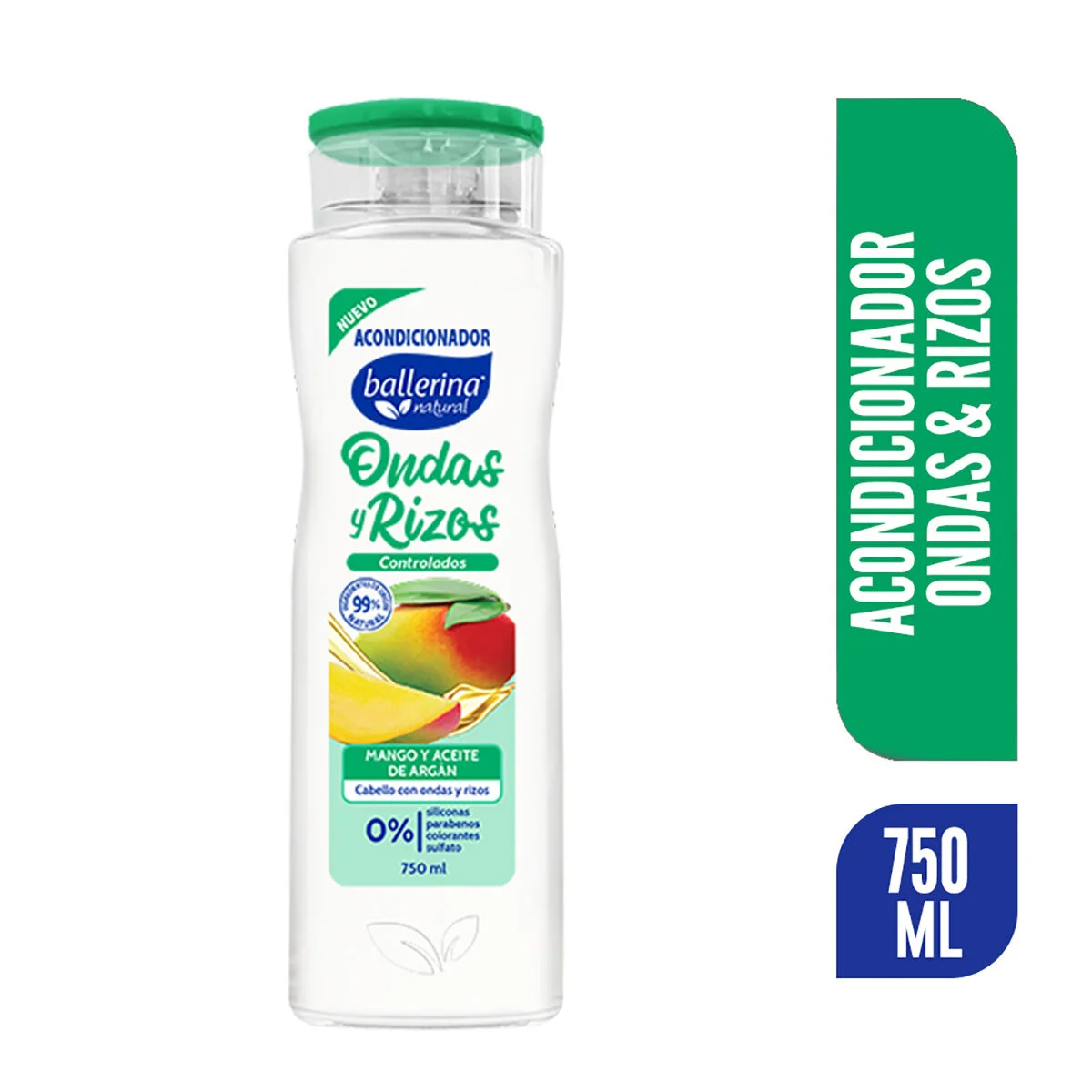 Ballerina Natural Acondicionador Ondas y Rizos 750 ml