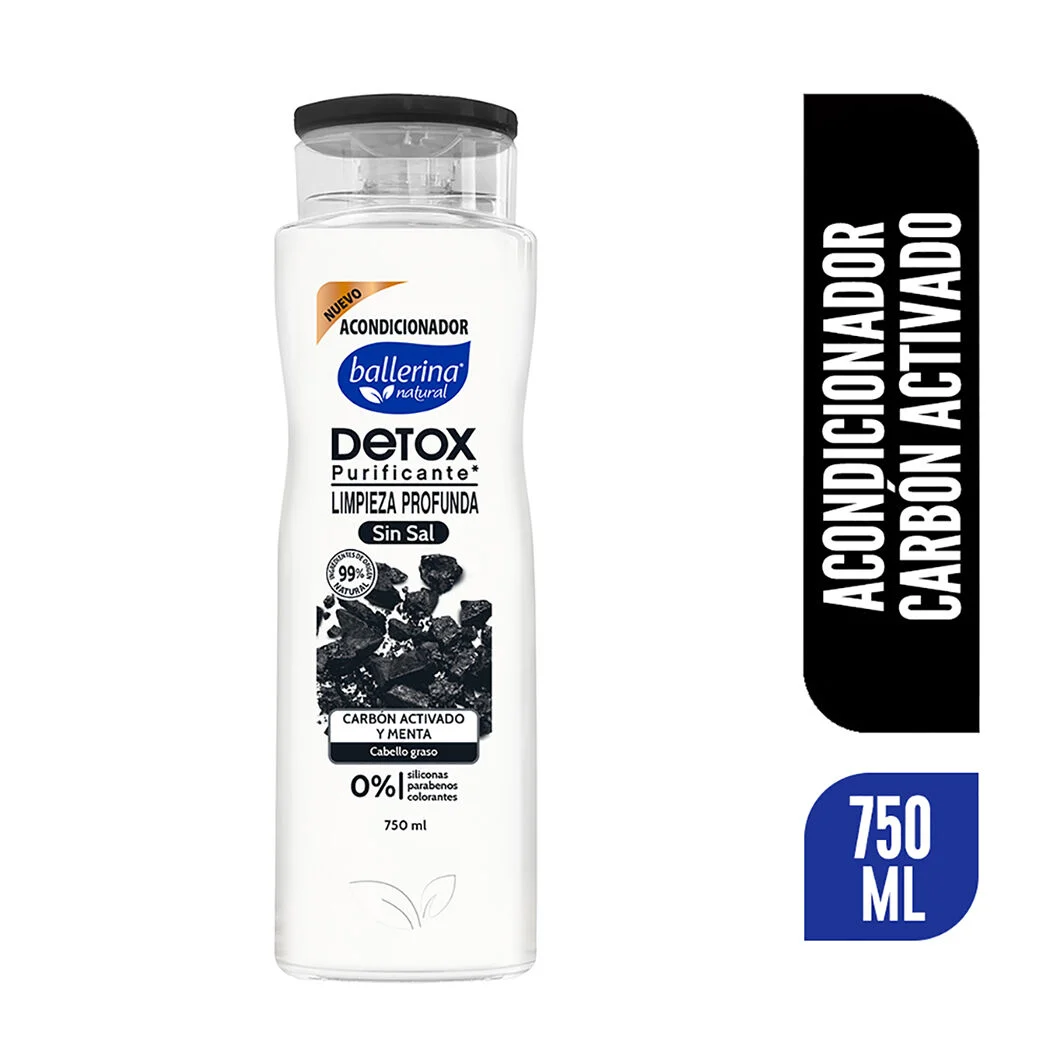 Ballerina Acondicionador Detox Carbón 750 ml