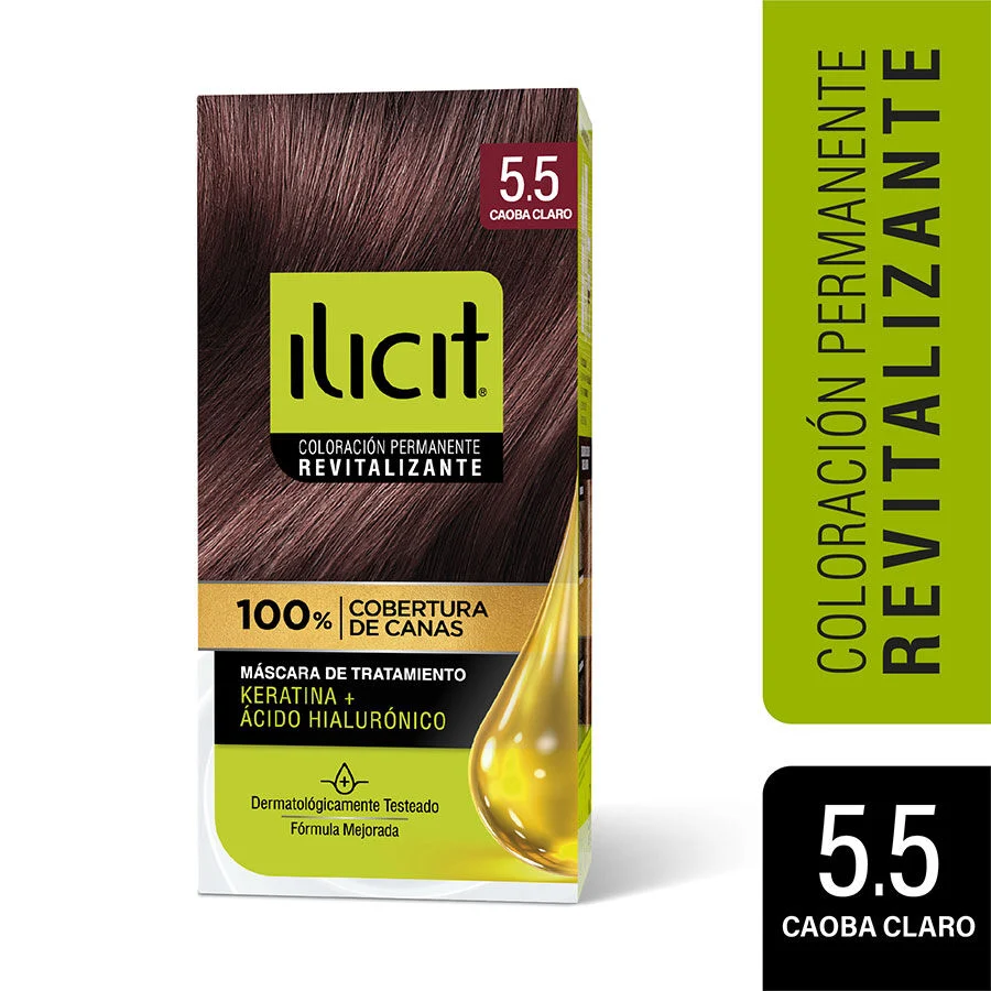 Illicit Coloración Permanente Revitalizante 5.5 Caoba Claro 47 g