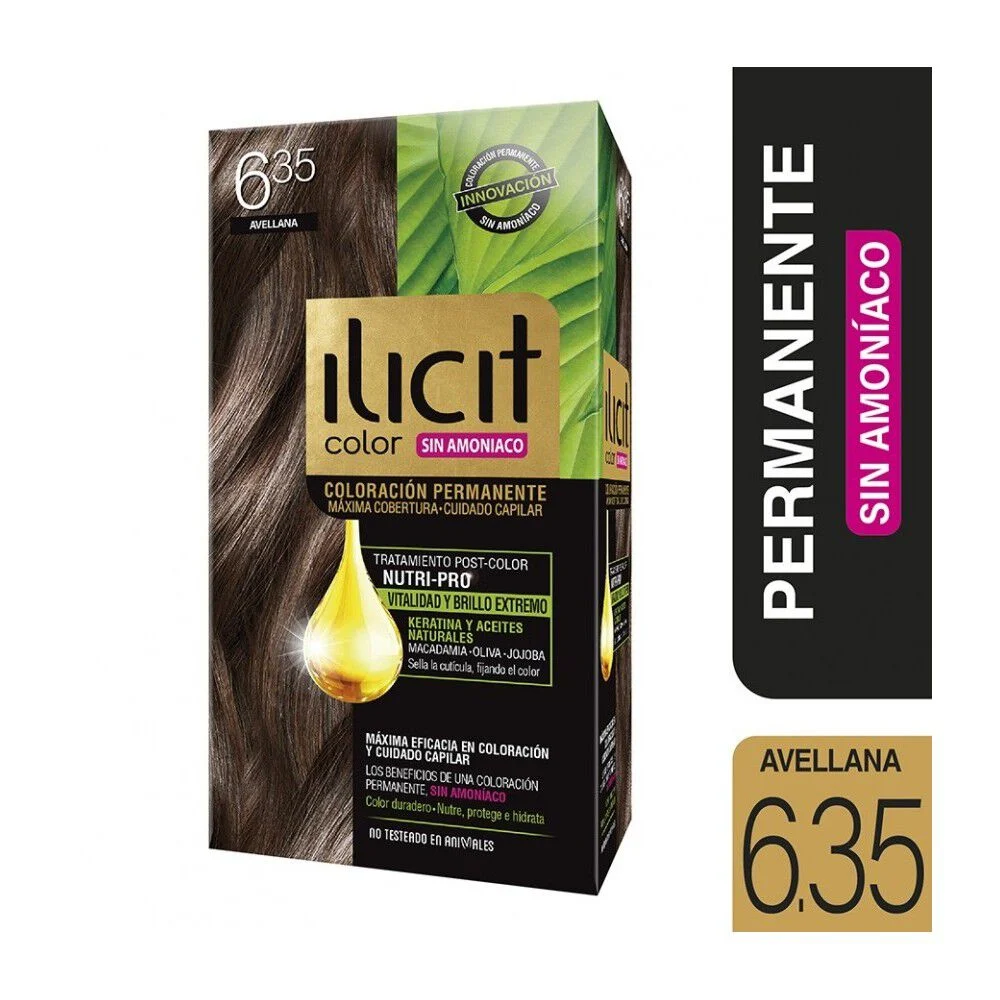 Illicit Color 6.35 Avellana Sin Amoniaco 60 g