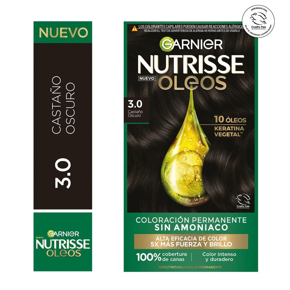 Garnier Nutrisse Oleos 3.0 Castaño Oscuro - Tintura Permanente