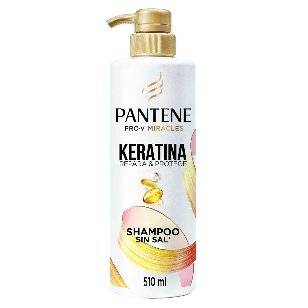 Pantene Keratina Shampoo Sin Sal 510 ml