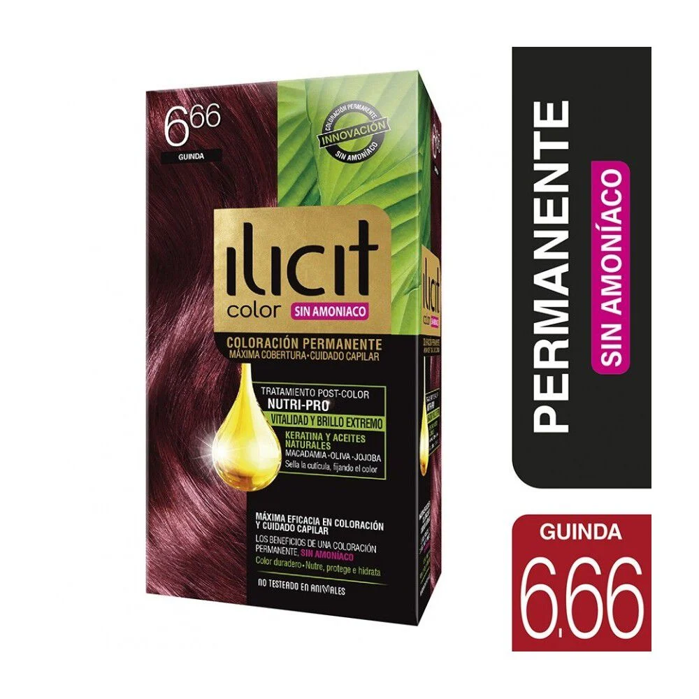 Ilicit Color 6.66 Guinda 60 g - Tintura Sin Amoniaco