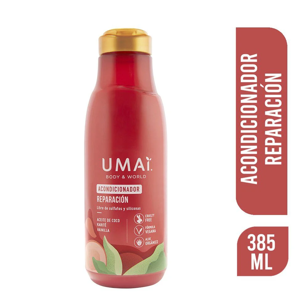 UMAI Body & World Acondicionador Reparación Aceite de Coco, Karité 385 ml