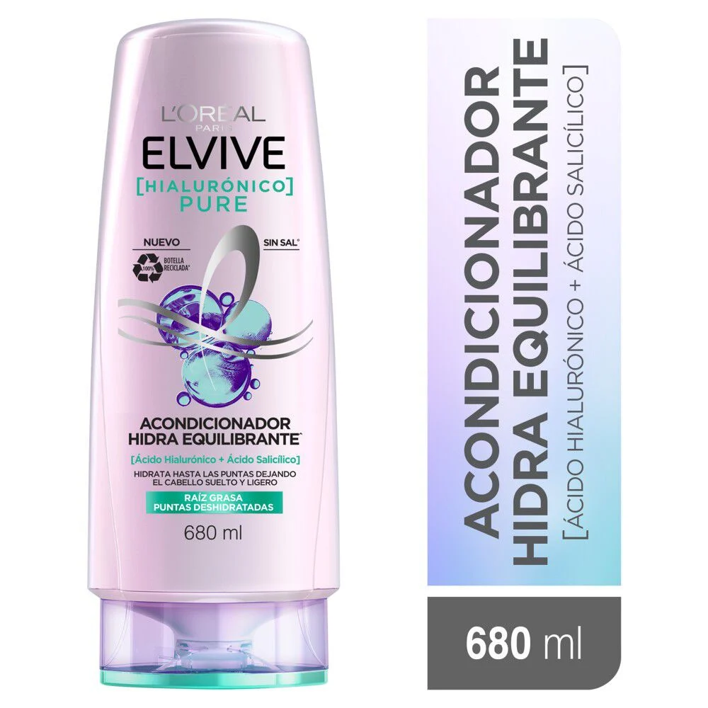 Elvive Hialurónico Pure Acondicionador 680 ml