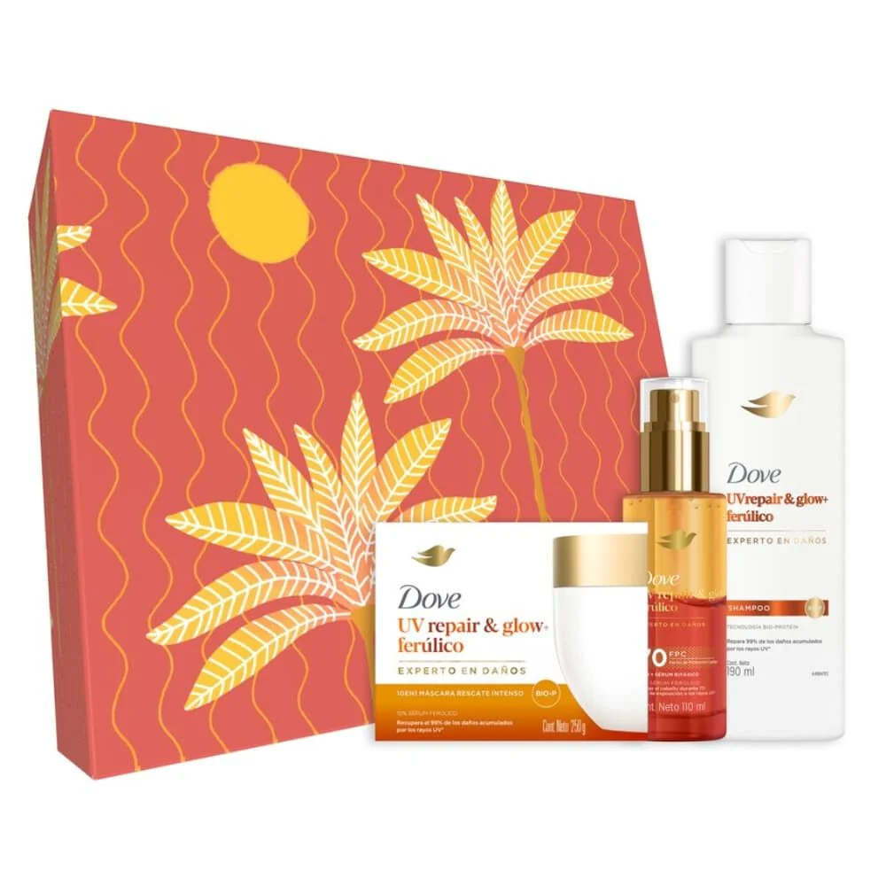 Dove UV Repair & Glow+ Pack 3 Unidades - Experto en Daños
