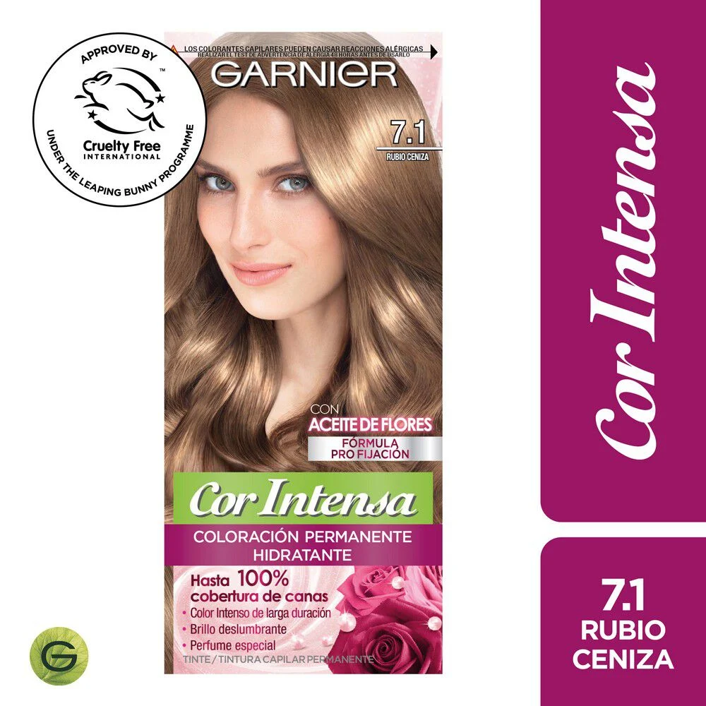 Garnier Cor Intensa 7.1 Rubio Cenizo - Tintura Permanente 1 Unidad