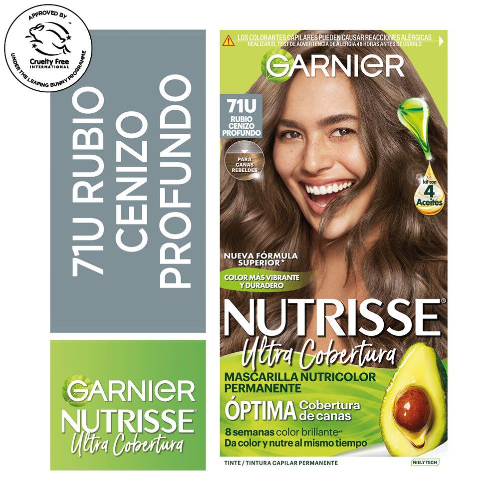 Garnier Nutrisse Ultra Cobertura 71U Rubio Cenizo Profundo