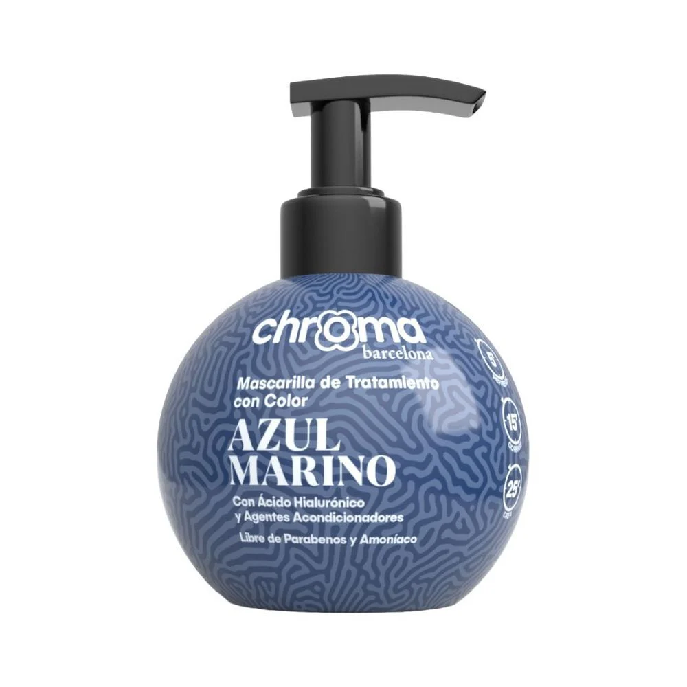 Chroma Barcelona Mascarilla Tratamiento Color 250 ml - Azul Marino con Ácido ...