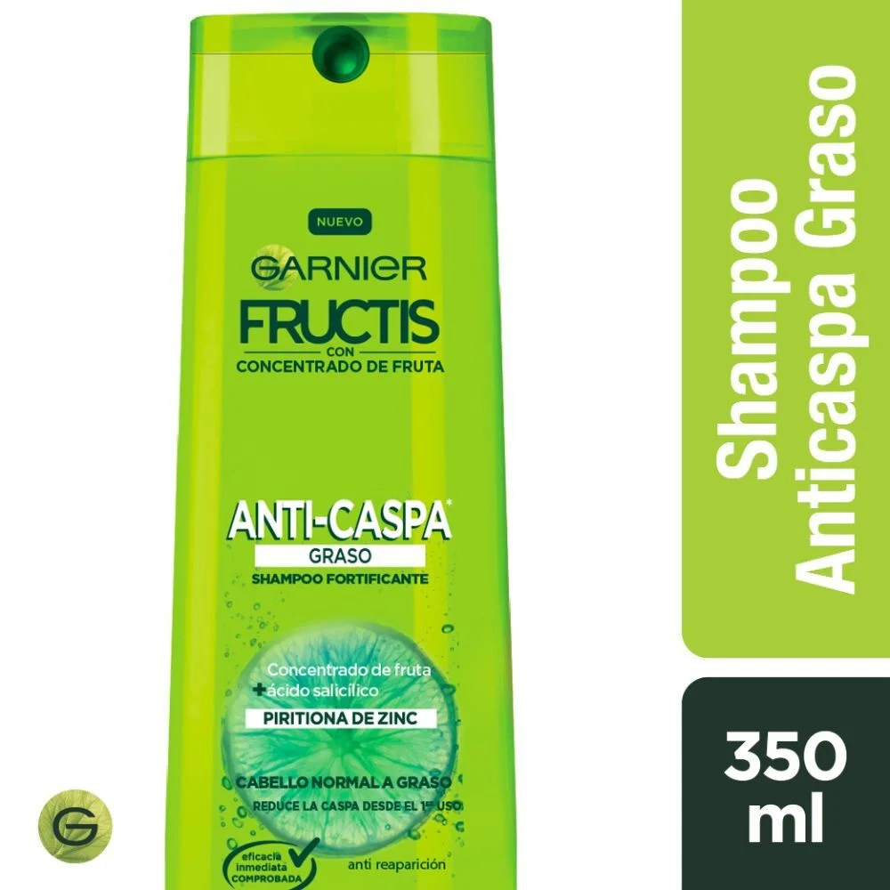 Garnier Fructis Anti-Caspa Graso Shampoo Fortificante 350 ml