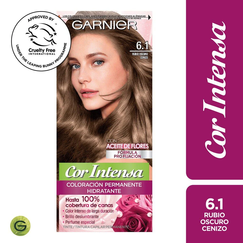 Garnier Cor Intensa 6.1 Rubio Oscuro Cenizo x 12 ml - Tintura Permanente