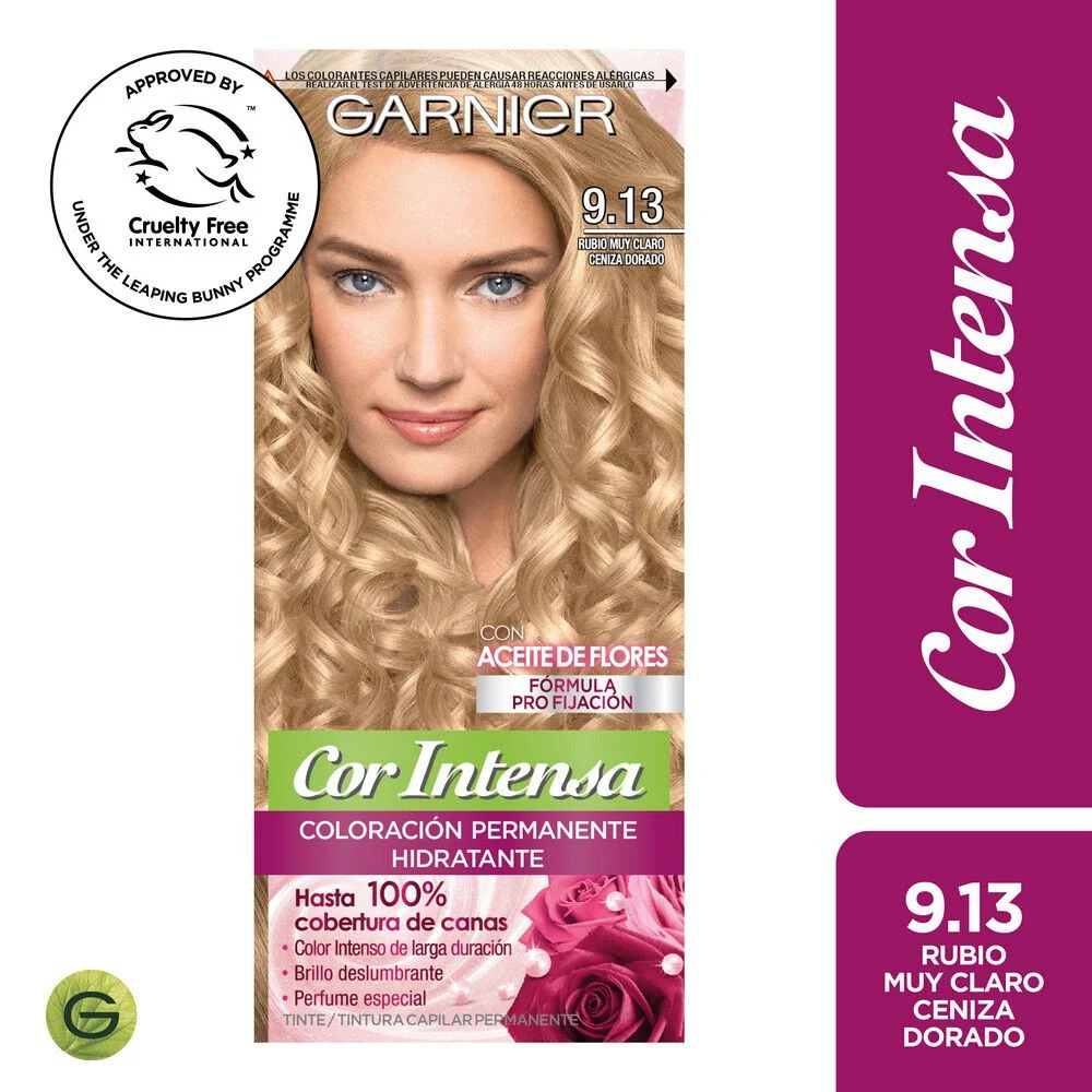 Garnier Cor Intensa 9.13 Rubio Muy Claro Ceniza Dorado 151 g