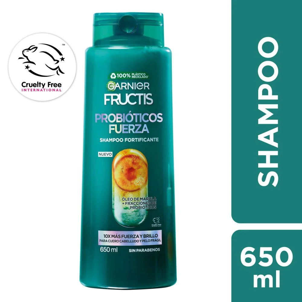 Garnier Fructis Shampoo Probióticos Fuerza 650 ml