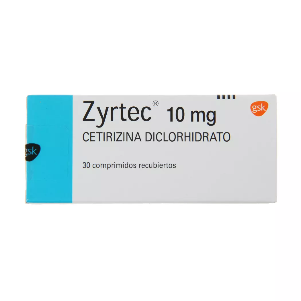 Zyrtec 10 mg x 30 Comprimidos Recubiertos - Cetirizina