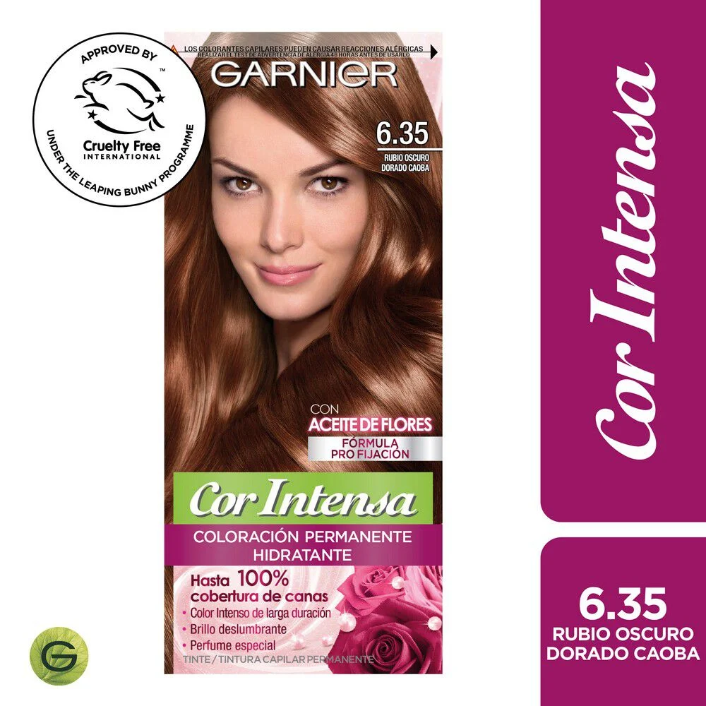Garnier Cor Intensa 6.35 Rubio Oscuro Dorado Caoba - Tintura Permanente