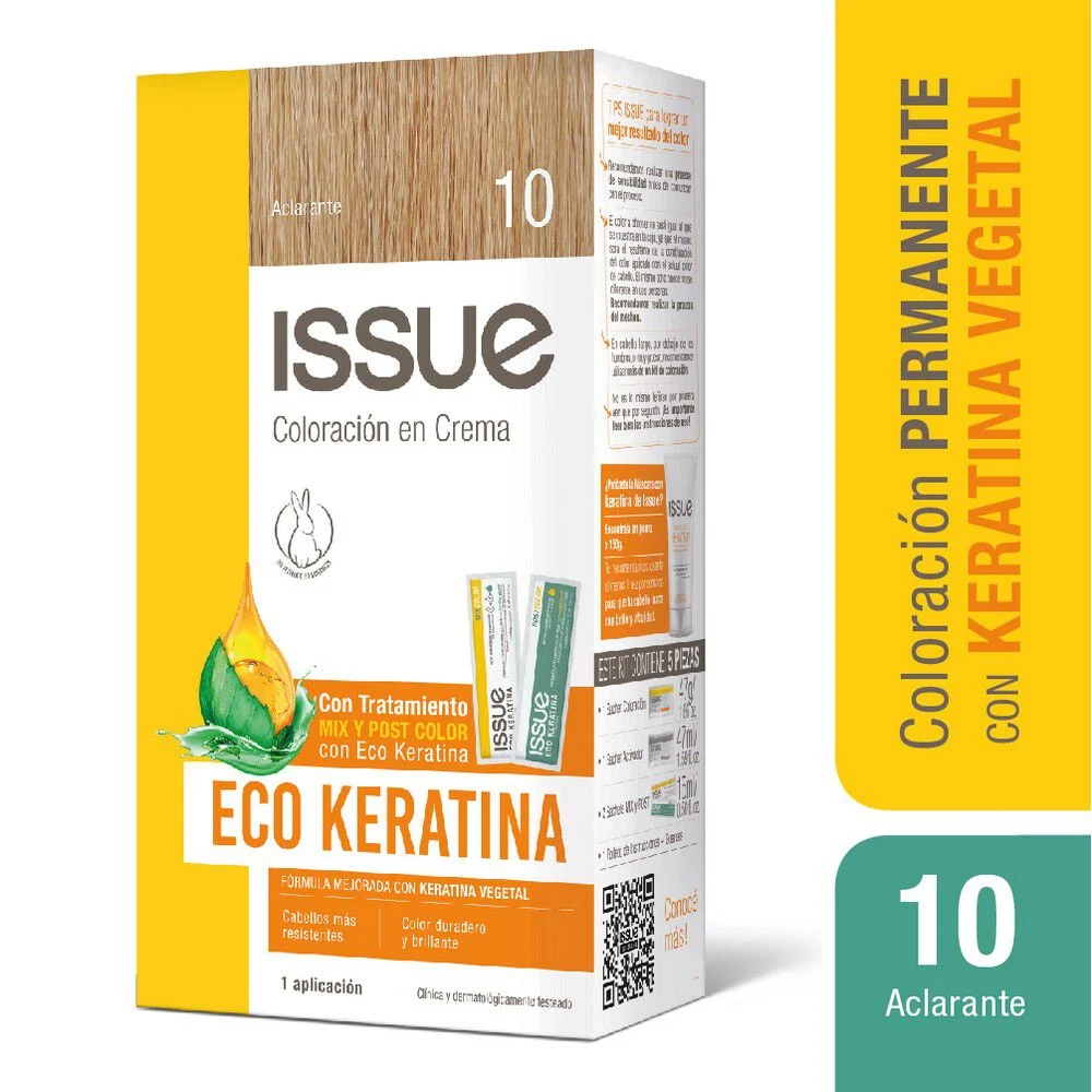 Issue Eco Keratina Kit Coloración Tono 10 Aclarante