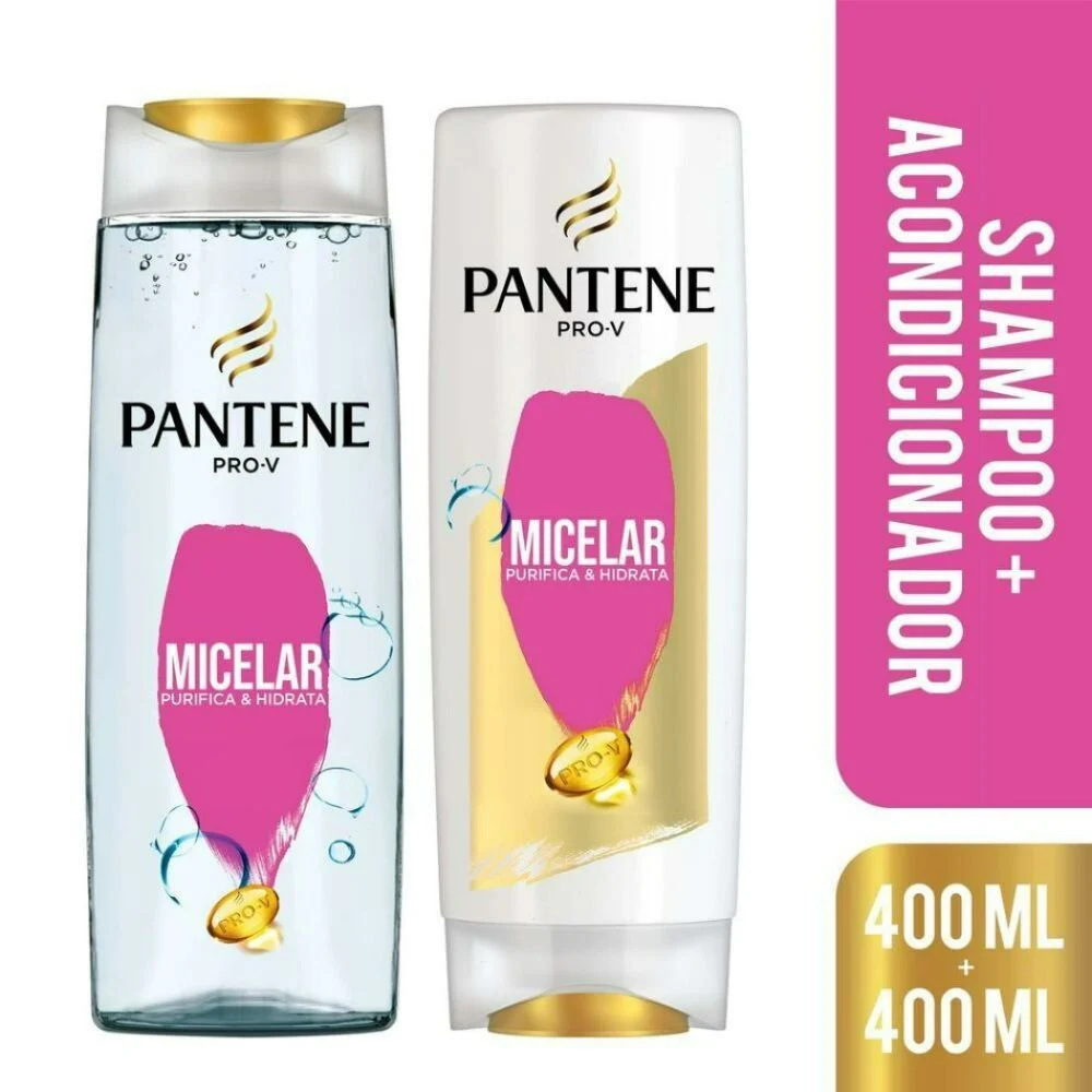 Pantene Pro-V Pack Shampoo + Acondicionador Micelar 800 ml