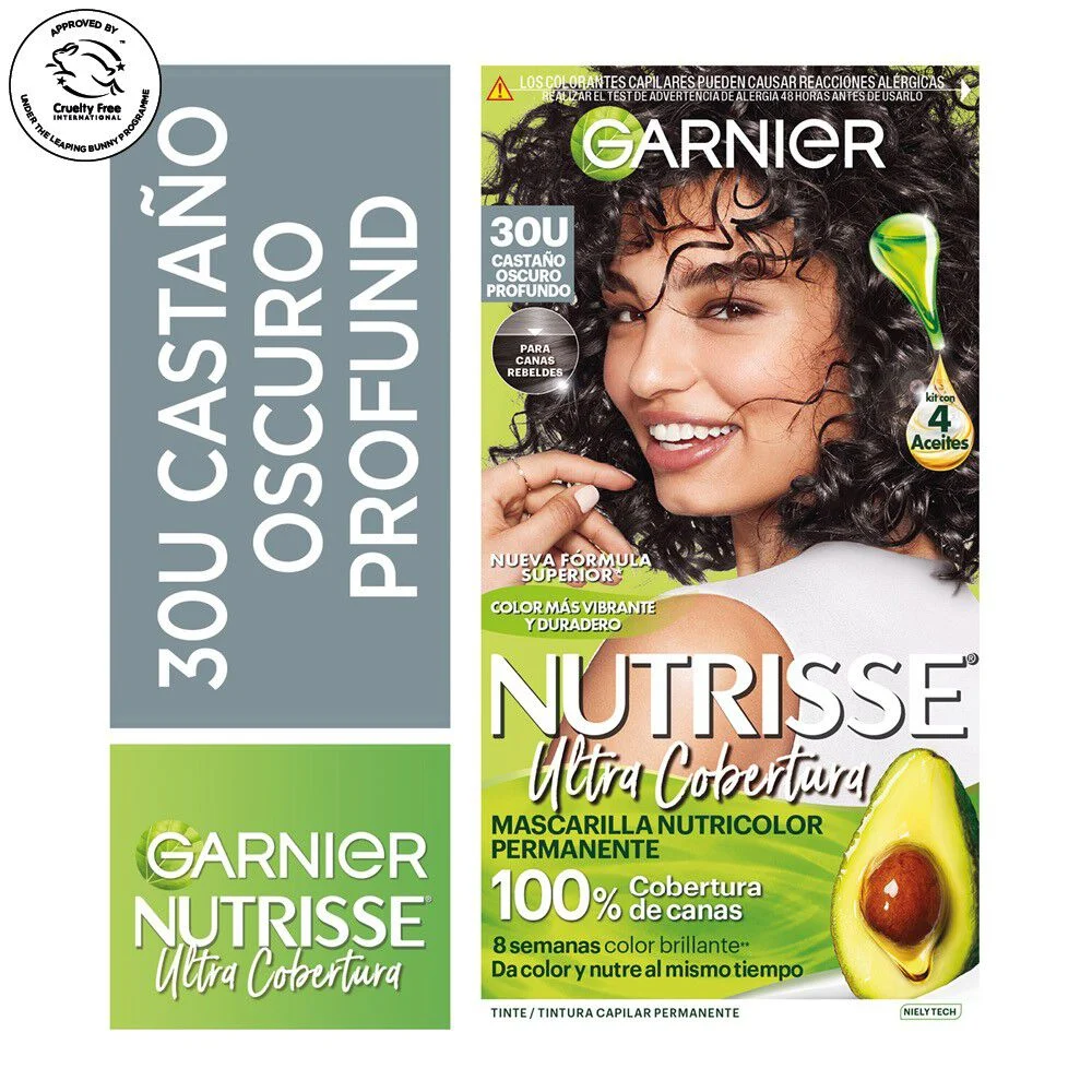 Garnier Nutrisse Ultra Cobertura 30 Castaño Oscuro Profundo